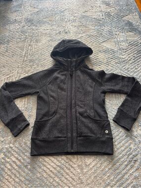 Kids' Charcoal Hooded Zip Sweatshirt - Unbranded